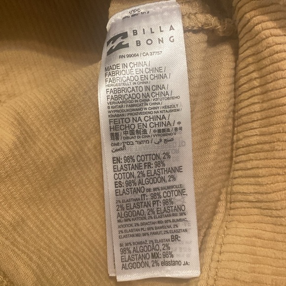 Billabong x Wrangler The Retro Corduroy Pants. Size 30 - Picture 6 of 11